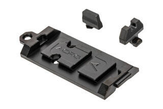 Agency Arms AOS Glock Slide Optic Cover Plate for Aimpoint ACRO P-1. Standard Cut with included sights.